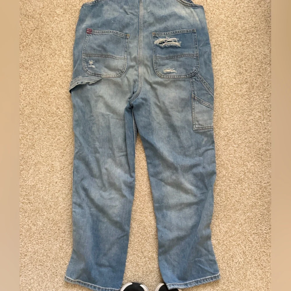 BDG Urban Outfitters Ryder Boyfriend Overall Light Wash Vintage Slash Size 4 - Picture 9 of 11